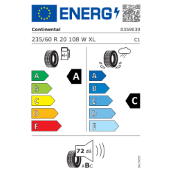 CONTINENTAL L235/60 R20 CROSSCONTACT LX SPORT 108W XL LR DOT2018