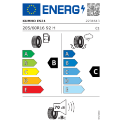 Opona Kumho Ecowing ES31 L205/60R16 92H DOT2023