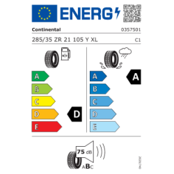 CONTINENTAL L285/35 ZR21 SPORT CONTACT 5P 105Y XL MO